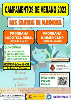 Cartel de los campamentos