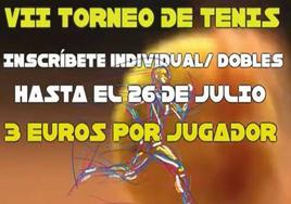 Cartel del torneo de tenis