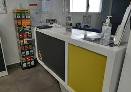 Mostrador de la oficina de correos de Los Santos