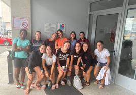 El grupo muy feliz ya casi al final del Camino