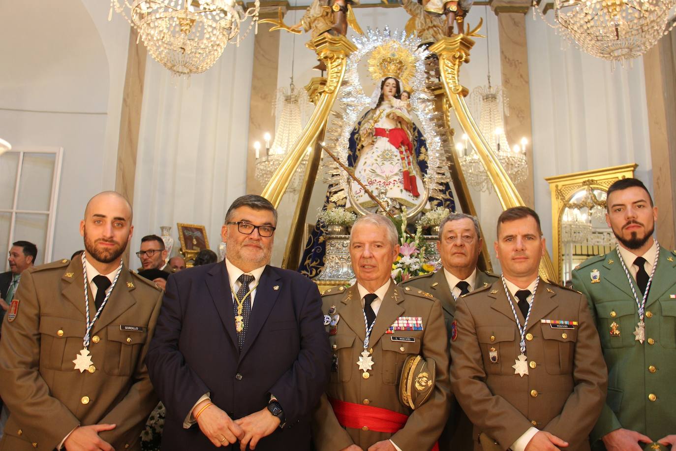 Se ha celebrado una misa en el Santuario de la Virgen de la Estrella con la presencia de militares y guardias civiles