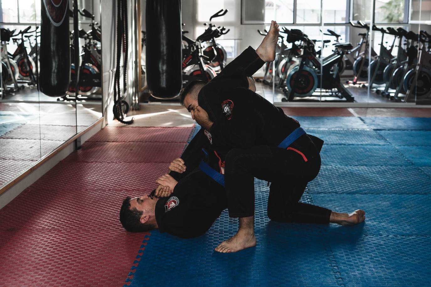 Juanjo Romero prácticando Brazilian jiu jitsu