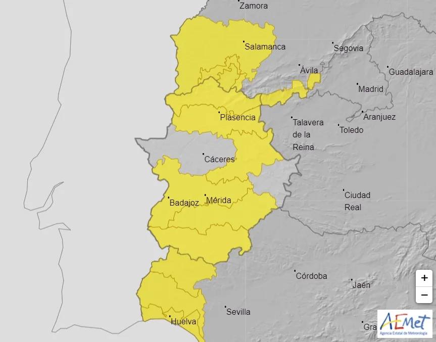 El Centro de Urgencias y Emergencias 112 activa la alerta amarilla por lluvias