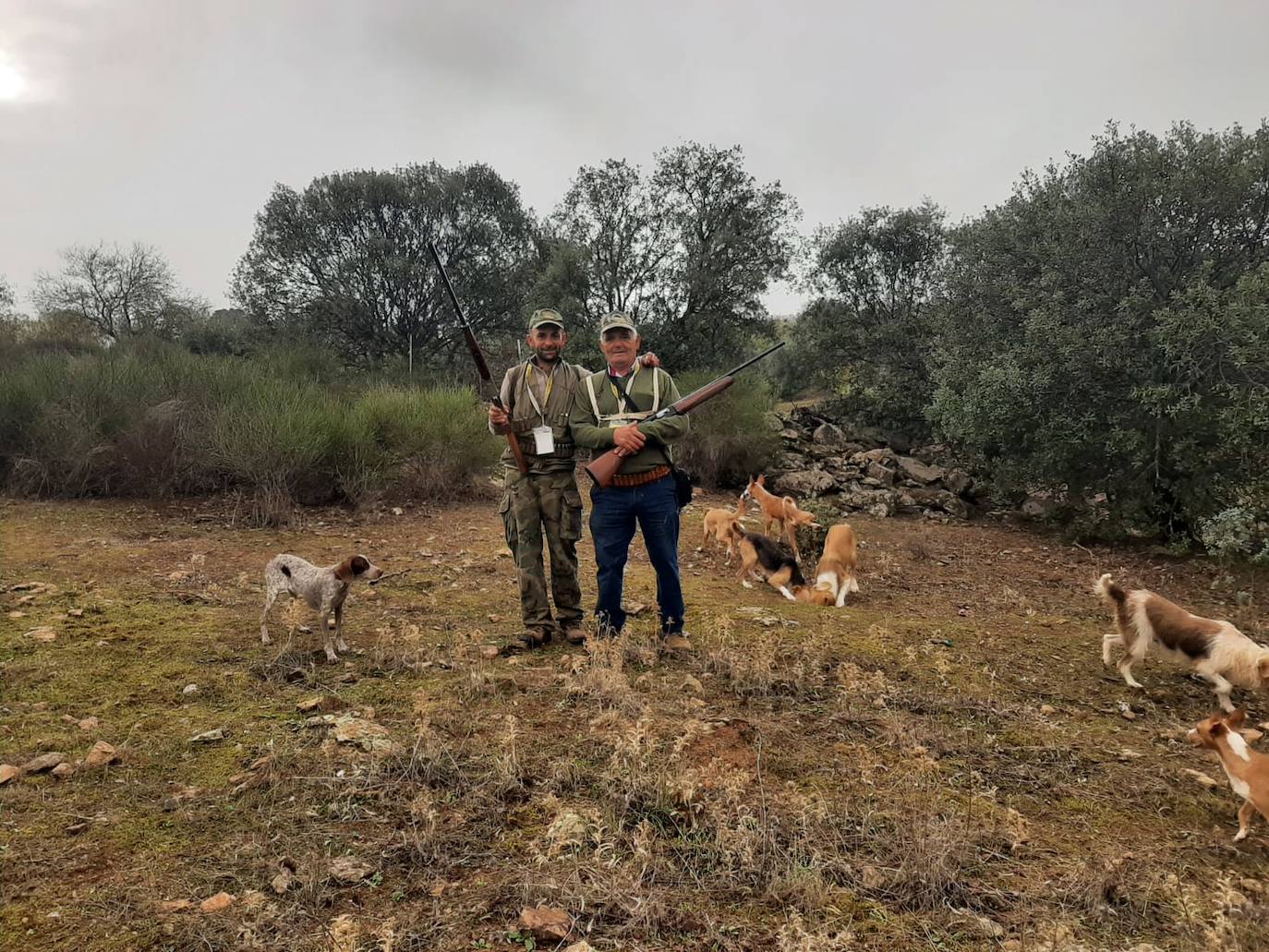 A cocejos, padre e hijos