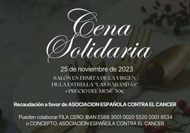 Cartel de la cena solidaria