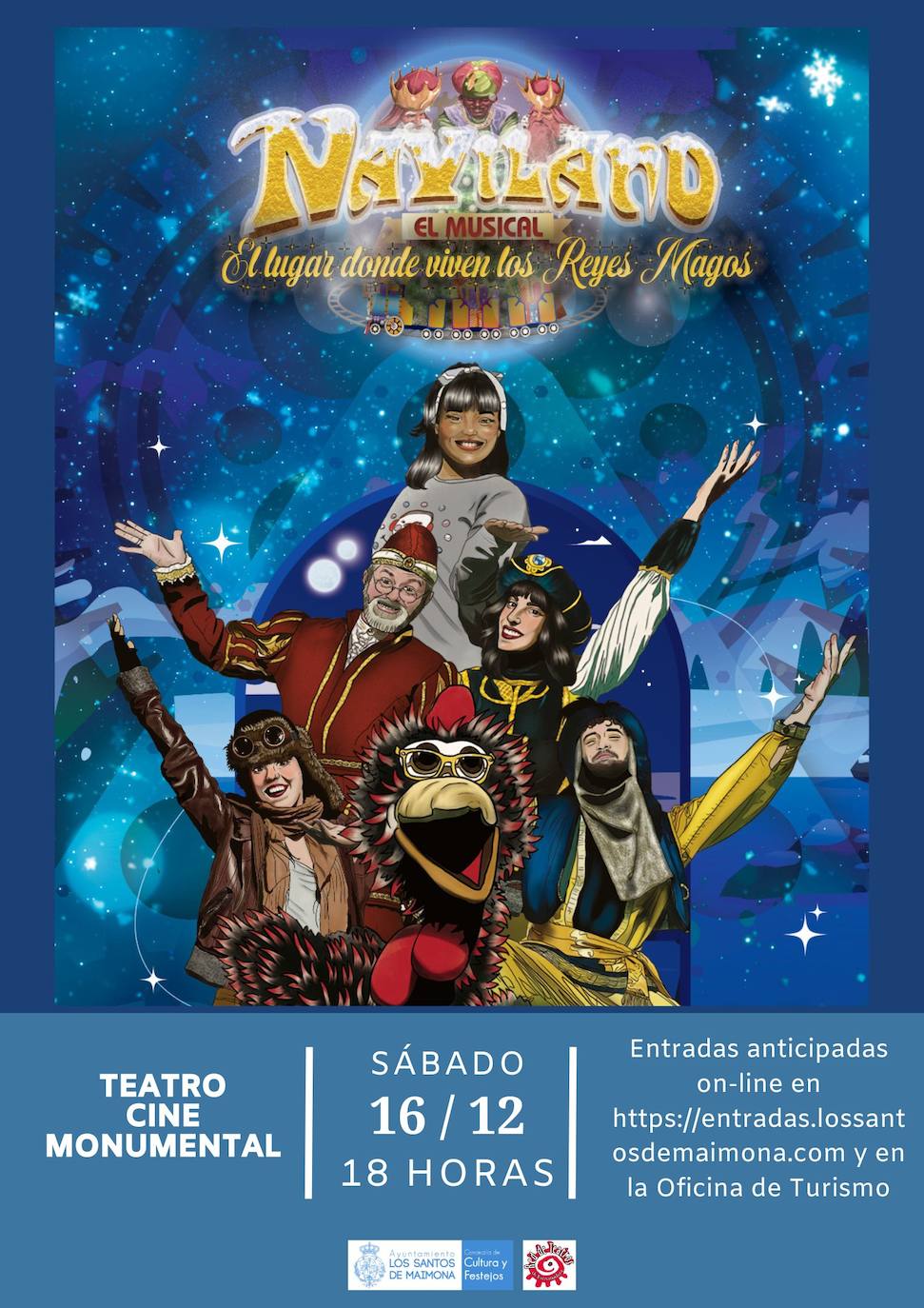 Los más pequeños viajarán este sábado a Naviland, el lugar donde viven los Reyes Magos, con un espectáculo de ensueño
