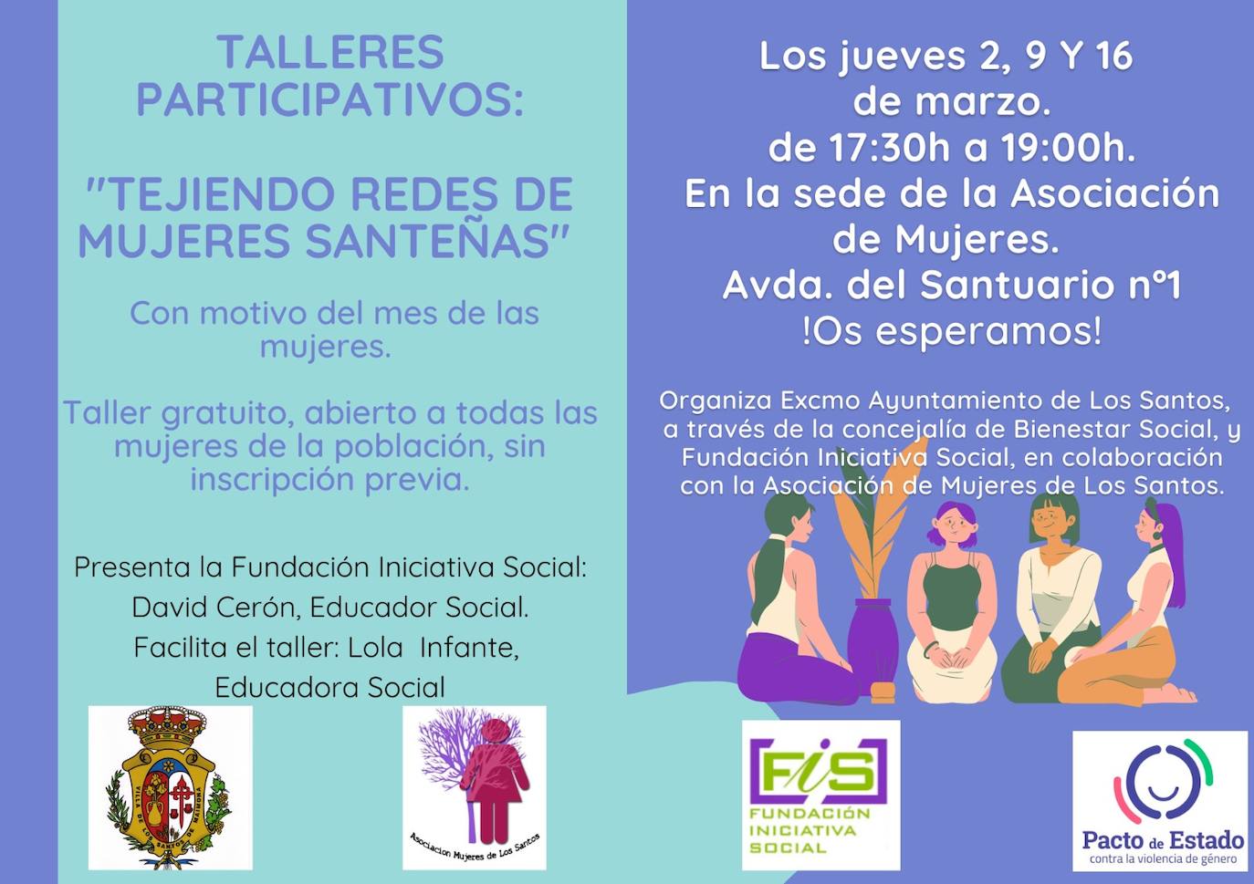 Este jueves se desarrolla el primer taller participativo &#039;Tejiendo Redes con Mujeres Santeñas&#039; 