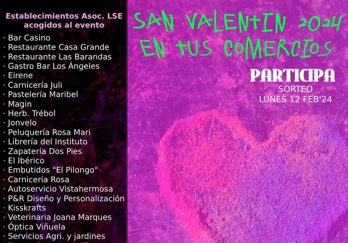 Los Santos Empresarial sortea cinco cenas por San Valentín,día de los enamorados