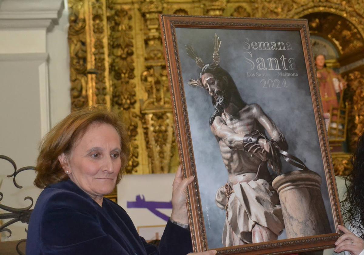 Ceci Vázquez en el acto de la presentación del cartel de la Semana Santa