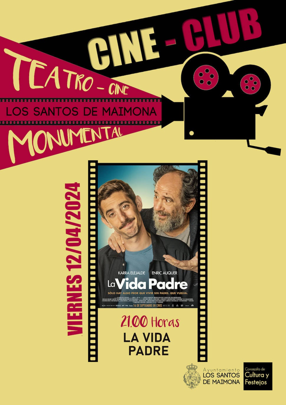 Este viernes nueva proyección del cineclub en el Teatro Cine Monumental: 'La Vida Padre'