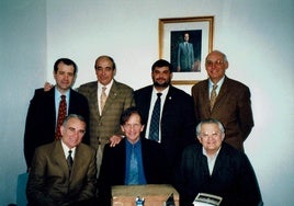 Diego Hidalgo con el primer patronato de la Fundación