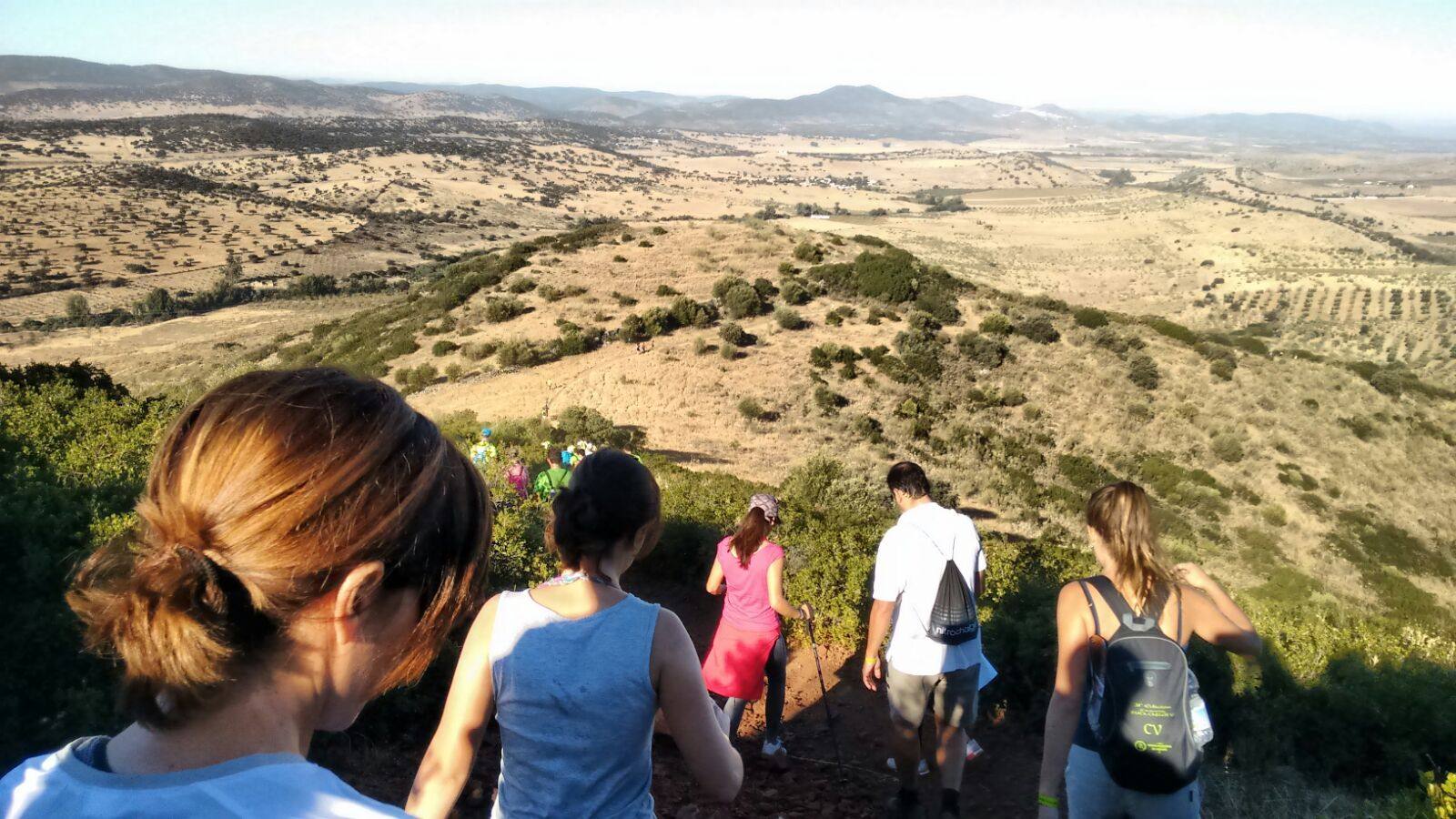 Los senderistas durante la ruta 