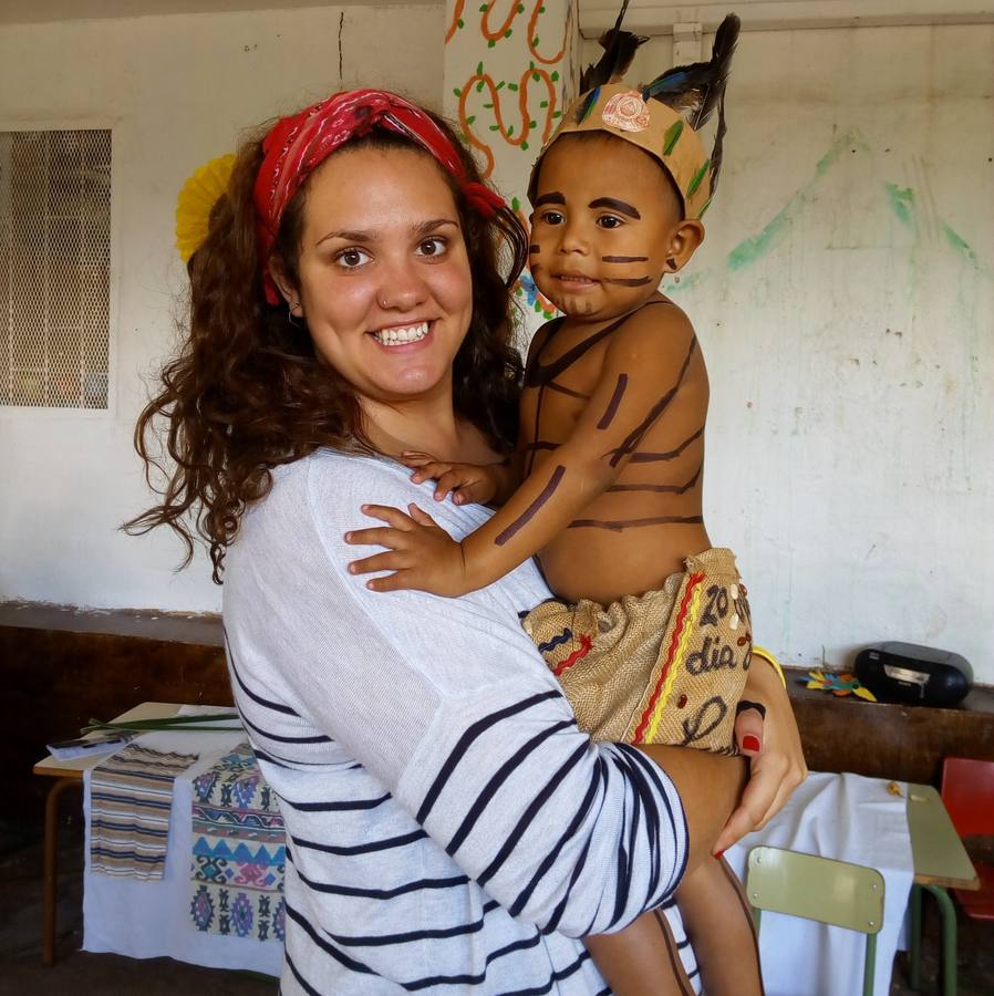 Marta Lavado Zambrano durante su estancia en Honduras