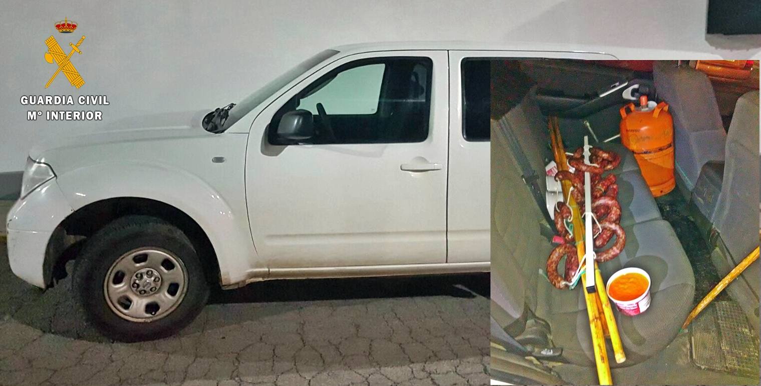 Vehículo y material sustraído
