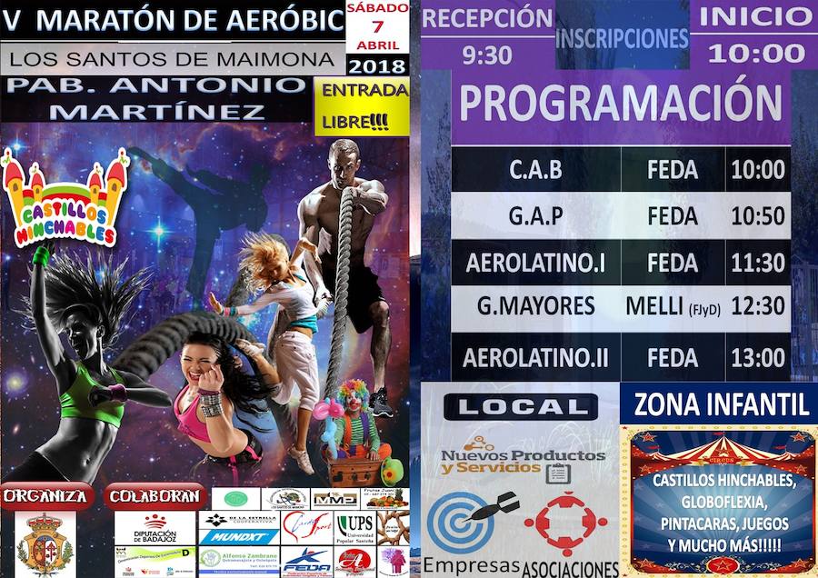Cartel oficial de la V edición del marathón de aeróbic