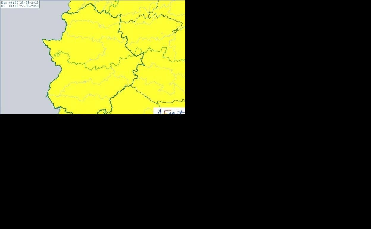 La alerta amarilla por tormentas se amplía este lunes a toda la región