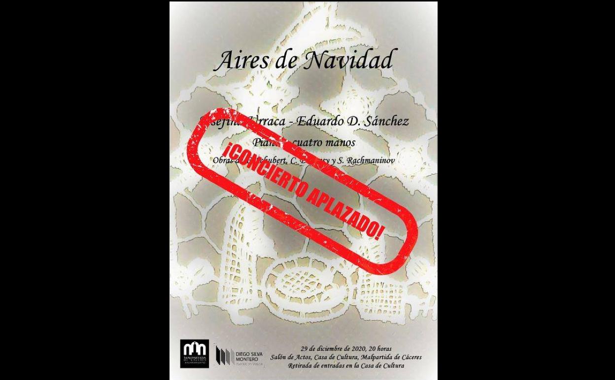 Aplazado el concierto 'Aires de Navidad'