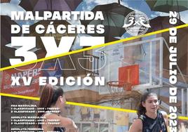 El 3x3 de Baloncesto de Malpartida de Cáceres celebra su XV edición