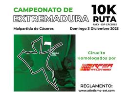 Malpartida de Cáceres estrena su nuevo circuito homologado con el Campeonato de Extremadura 10km ruta