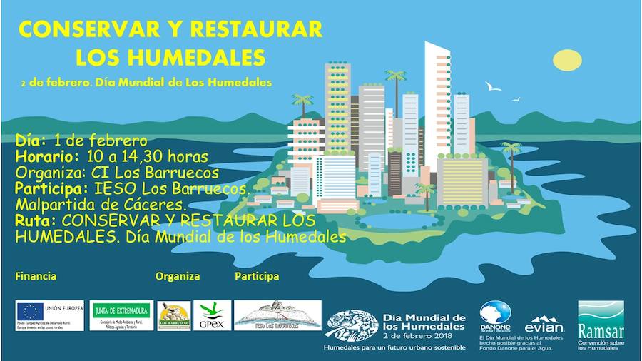 El Centro de Interpretación Los Barruecos organiza una ruta con el IESO Los Barruecos para celebrar el Día Mundial de los Humedales