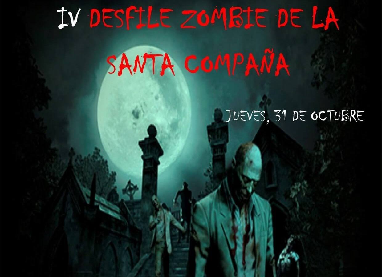 Cartel del IV Desfile Zombie de la Santa Compaña en Miajadas