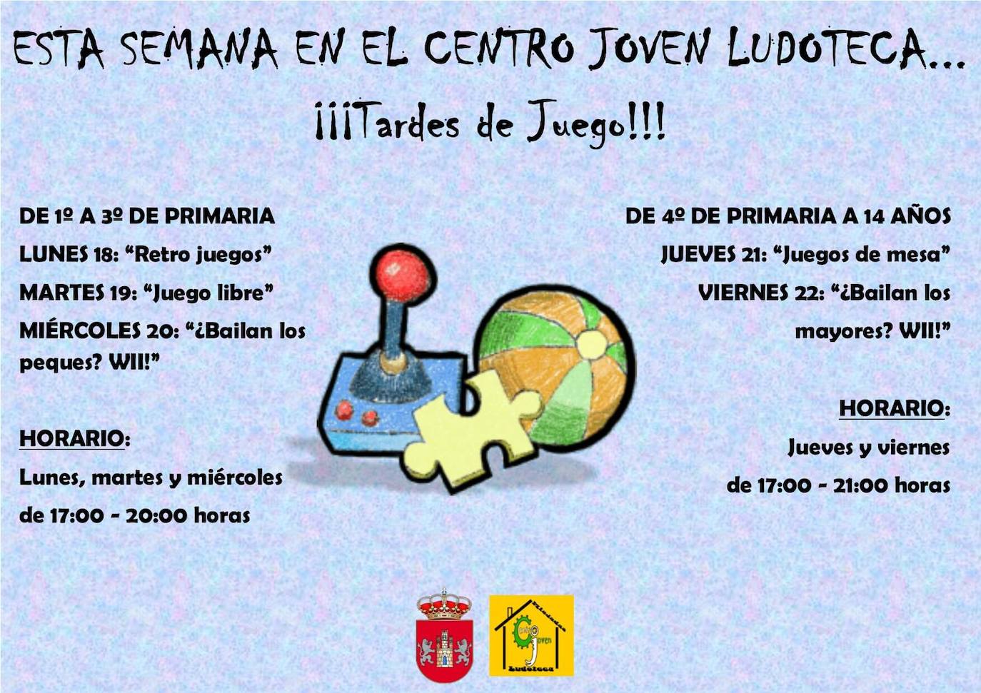 Cartel Semana Juegos Centro Joven Ludoteca 