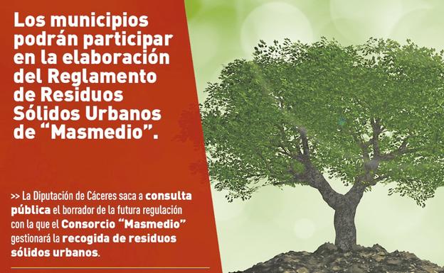 Cartel informativo sobre el Reglamenot de Residuos Sólidos Urbanos de «Masmedio».