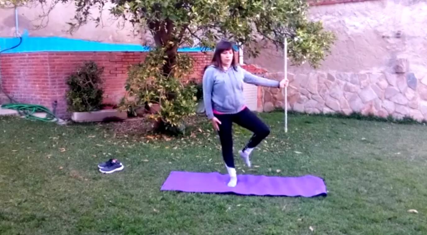 Clase de Pilates de Paqui Soto para trabajar el equilibrio 