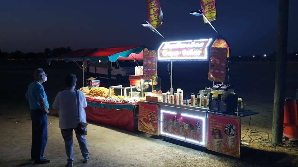 Puesto de comida situado en el Autocine de Miajadas 