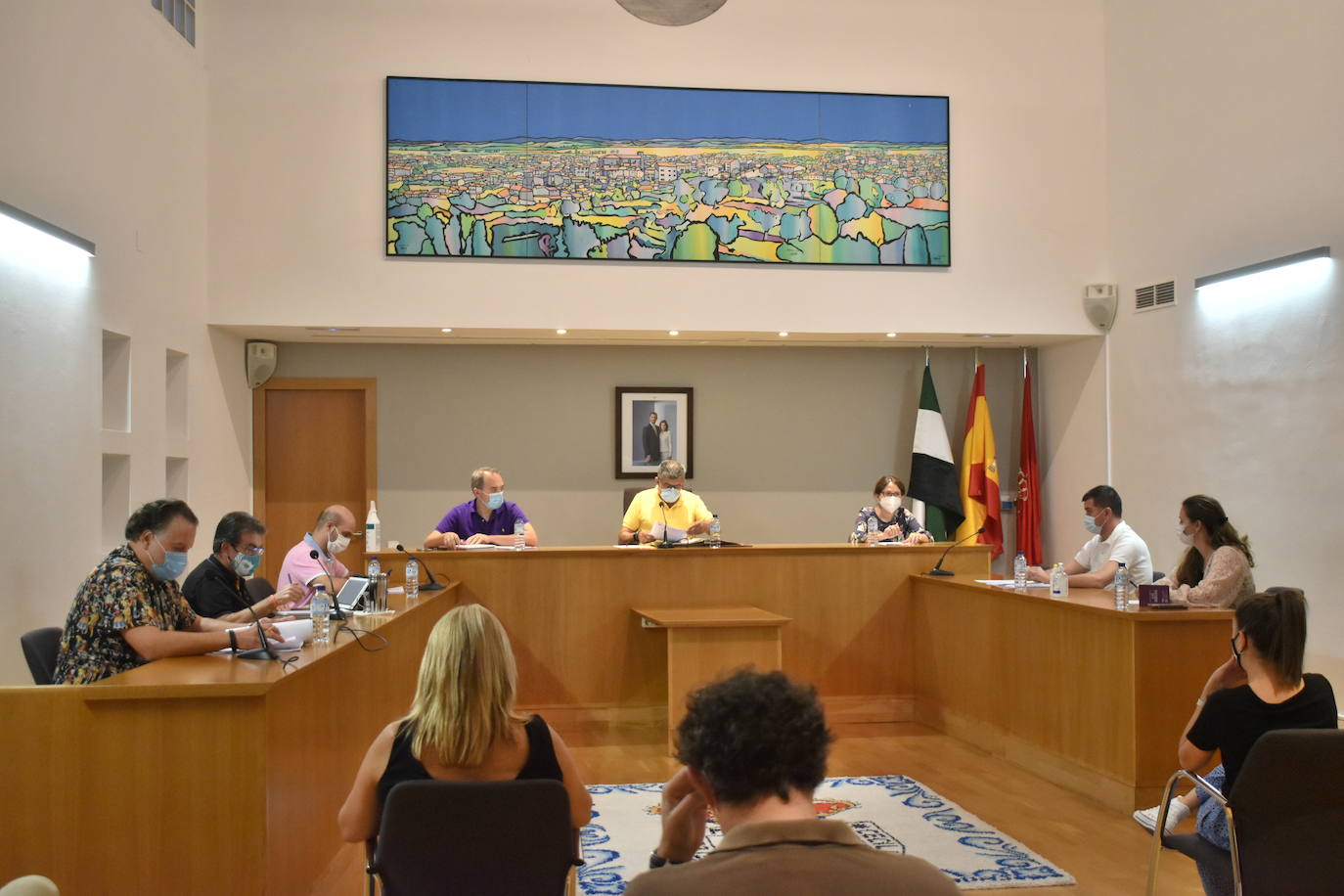 Sesión plenaria ordinaria de septiembre de 2020 en el ayuntamiento de Miajadas 