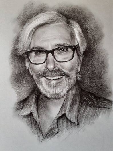 Retrato de Enrique Valero realizado por Julio Santiago 