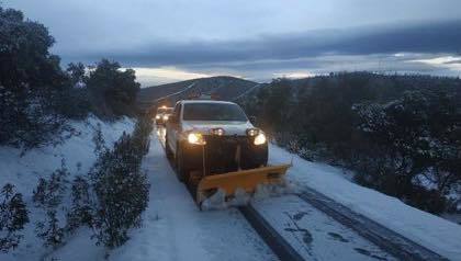 Quitanieves en otro de los puntos más altos 