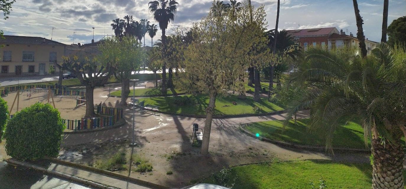 Parque de Los Mártires, una de las zonas verdes de Miajadas 