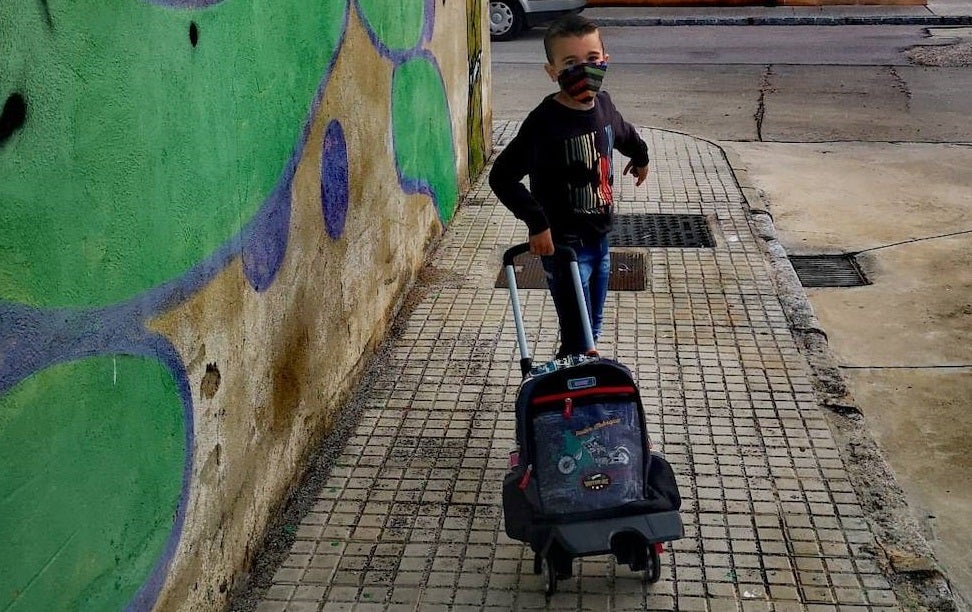 Los miajadeños llevan años participando en la iniciativa 'Al cole andando o en bici' 