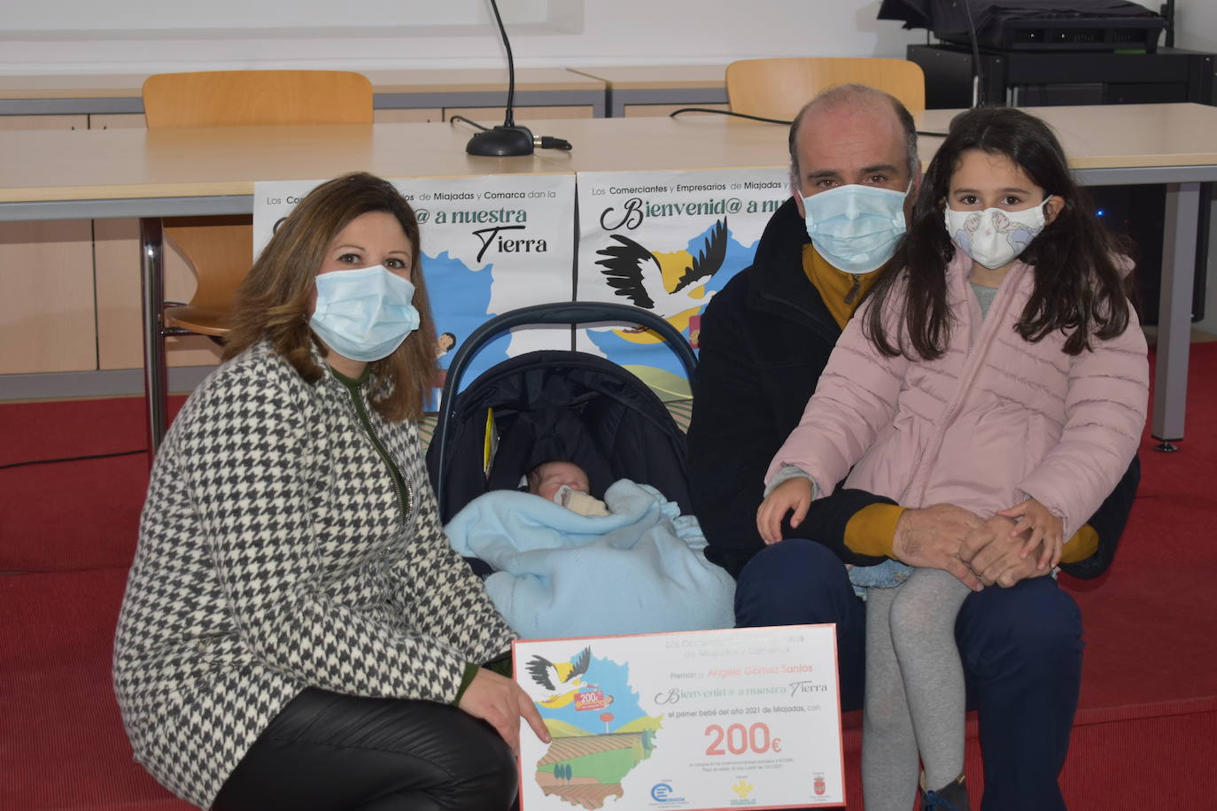 Ángelo Gómez Santos, primer bebé nacido en Miajadas es 2021 
