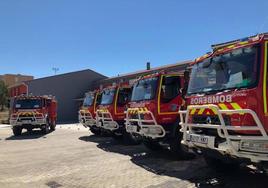 Camiones bomba del SEPEI de la Diputación de Cáceres