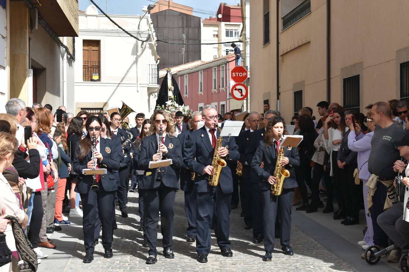 Los miajadeños volvieron a celebrar el reencuentro entre Jesús Resucitado y la Santa Madre