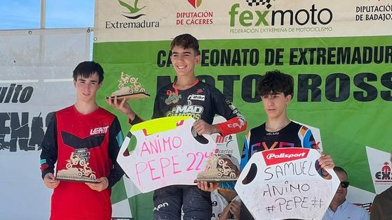 Samuel Tapia, líder provisional en el Campeonato de Extremadura de Mx125