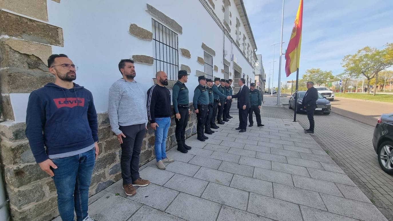 Primera población visitada por el delegado del gobierno en Extremadura, José Luis Quintana