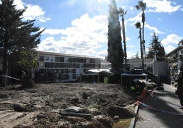 Trabajos de exhumación de los cuerpos de la fosa común en Miajadas en el año 2022.