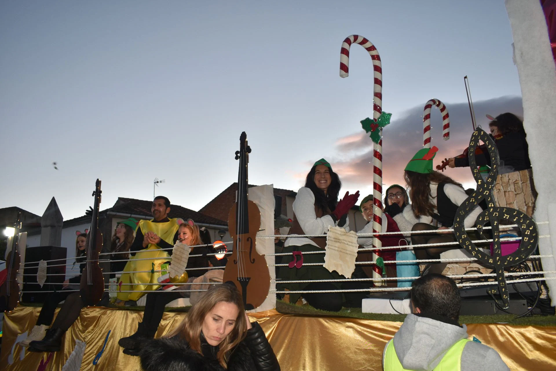 Una de las carrozas de la cabalgata del pasado año en Miajadas.