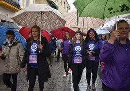 Marcha del 8M en Miajadas este 2025 por el Día Internacional de la mujer.