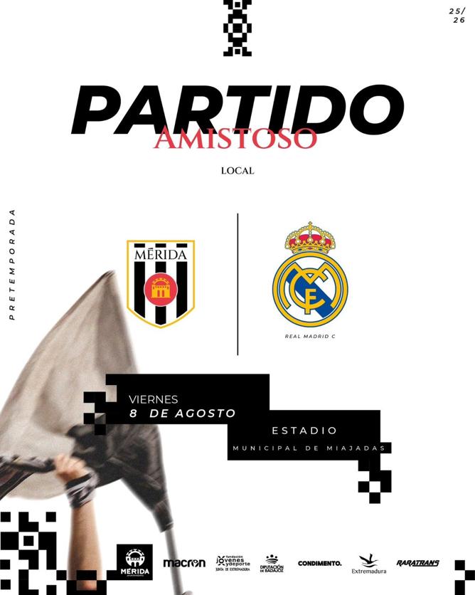El Miajadas CF pone a la venta entradas anticipadas para el encuentro entre el Mérida AD y el Real Madrid CF