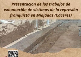 Presentación de los trabajos de exhumación de víctimas de la represión franquista en Miajadas