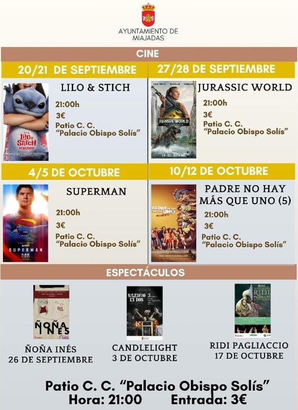 Imagen principal - Cartelera septiembre y octubre.