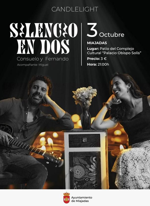 Miajadas disfrutará de una mágica velada con Consuelo y Fernando a la luz de las velas