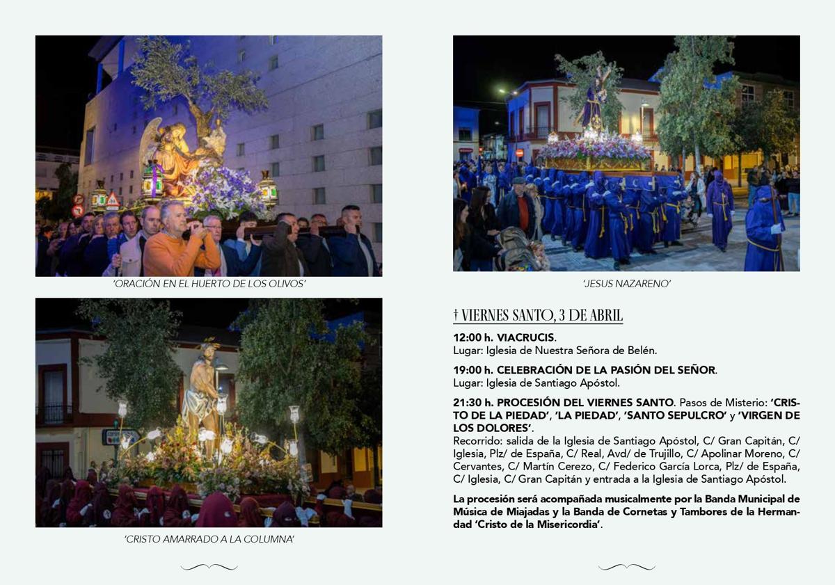 Imagen principal - Programa de procesiones y cultos de la Semana Santa