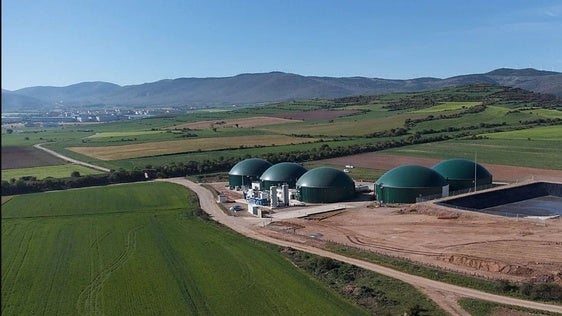 Imagen de una planta de biogás en la provincia de Soria.