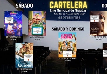 El cine municipal de Miajadas regresa este fin de semana con su programación de septiembre y octubre en el Palacio Obispo Solís