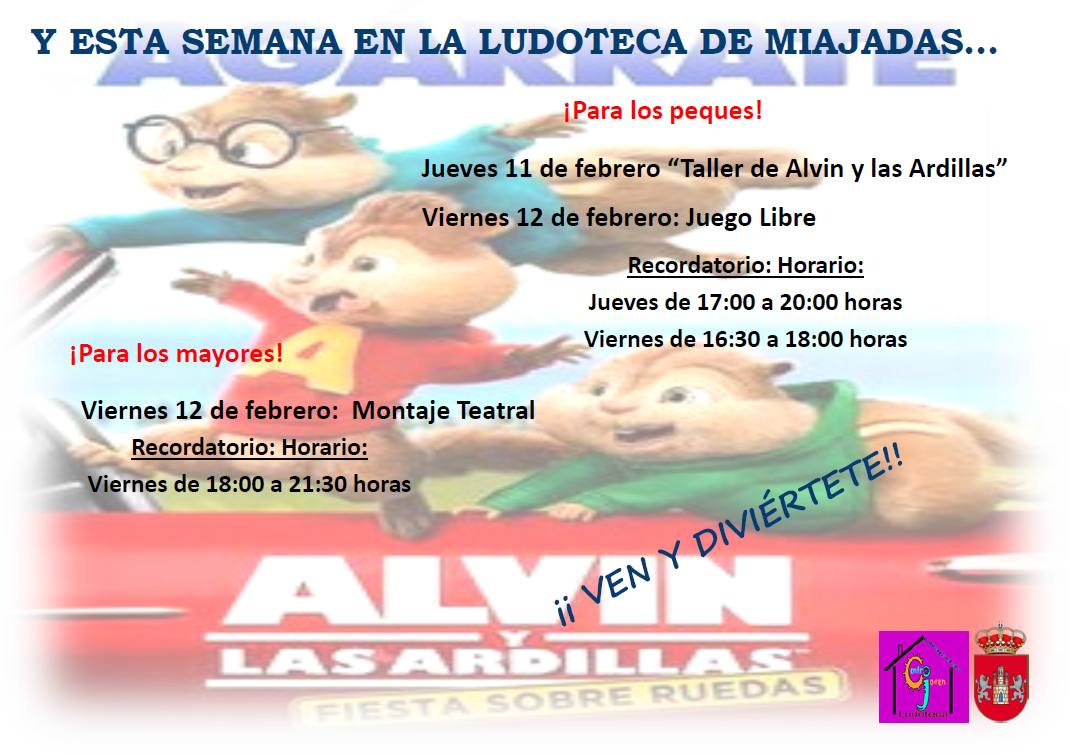 Programación de esta semana para la ludoteca 